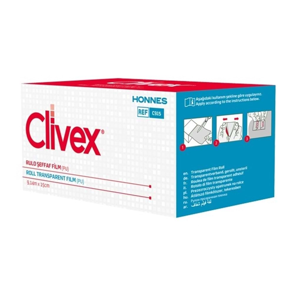 CLIVEX RULO SEFFAF FILM BÜYÜK 15 cm x 9,14 m