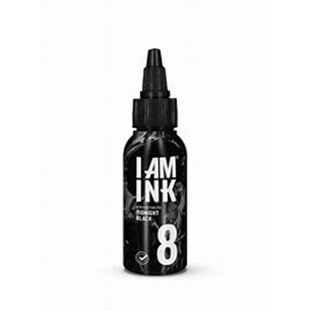 I AM INK 8 MIDNIGHT BLACK (Siyah Boya) 50 ml