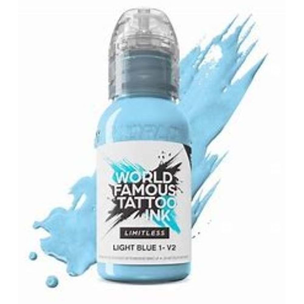 WORLD FAMOUS TATTOO INK LIMITLESS LIGHT BLUE V1 1 oz