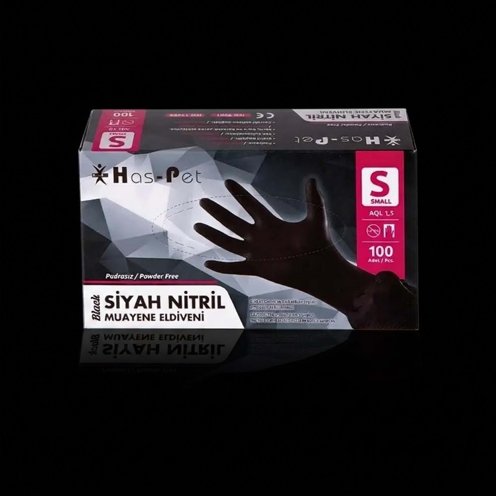 HASPET NITRIL SMALL SIYAH DÖVME ELDIVENI