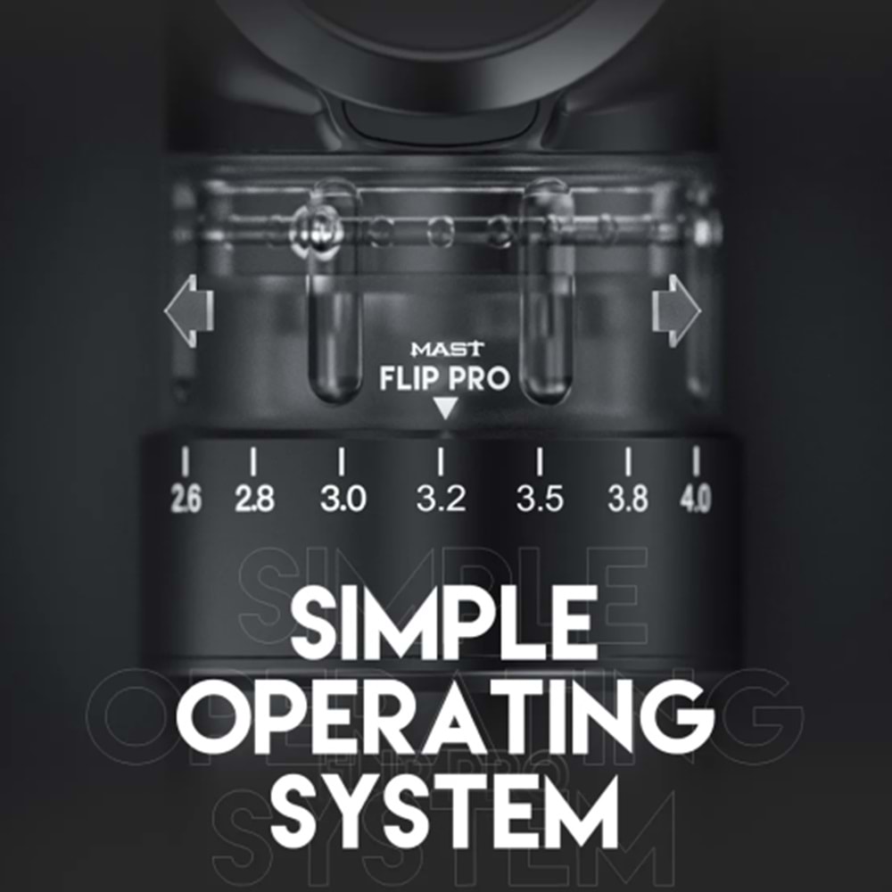 MAST FLIP PRO 2.6-4.0 STROKE BLACK