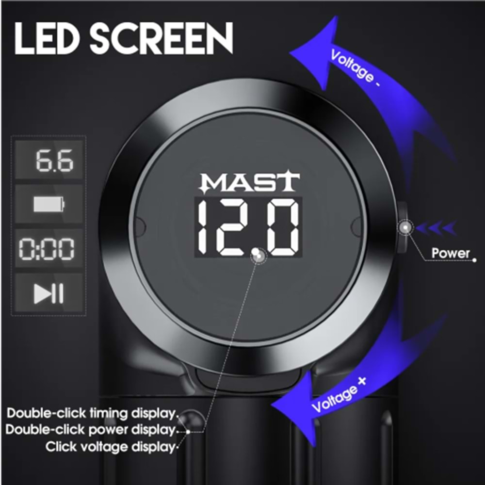 MAST FLIP PRO 2.6-4.0 STROKE BLACK