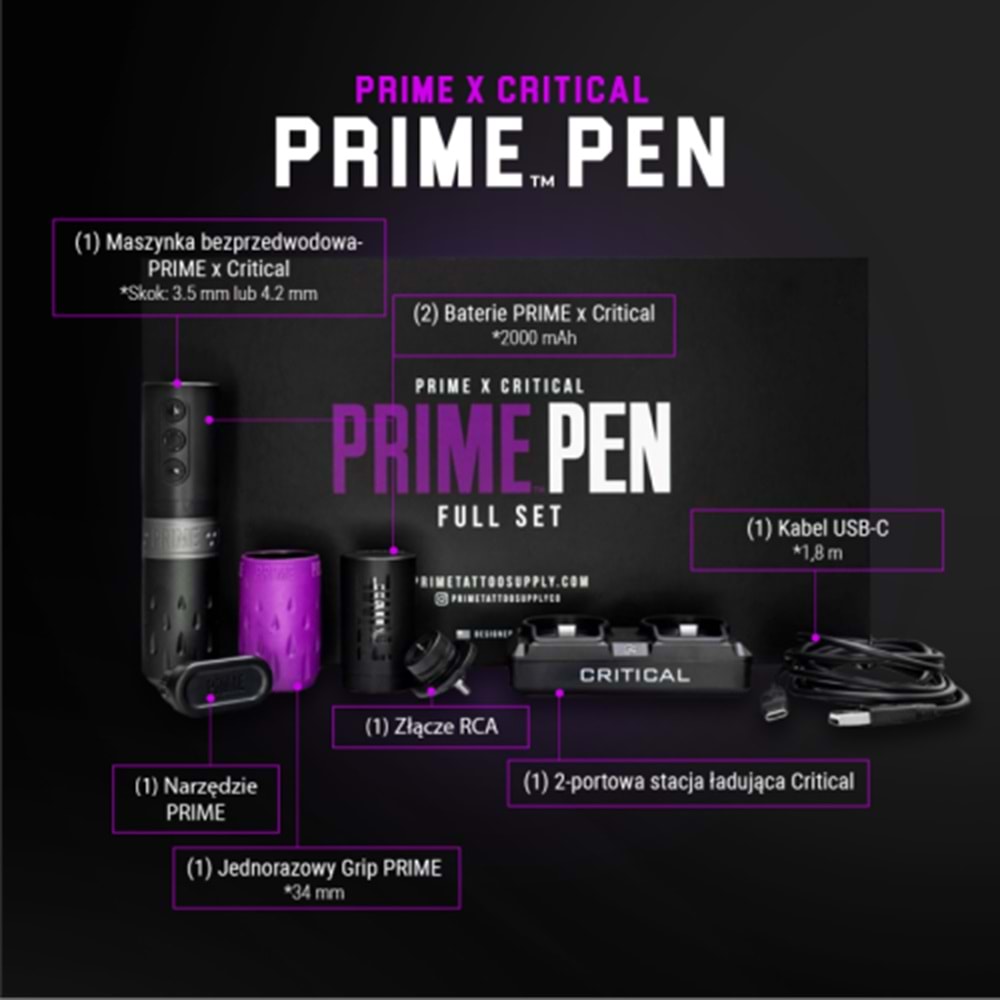 PRIME X CRITICAL 4.2 STROKE FULL SET KABLOSUZ DÖVME MAKINESI