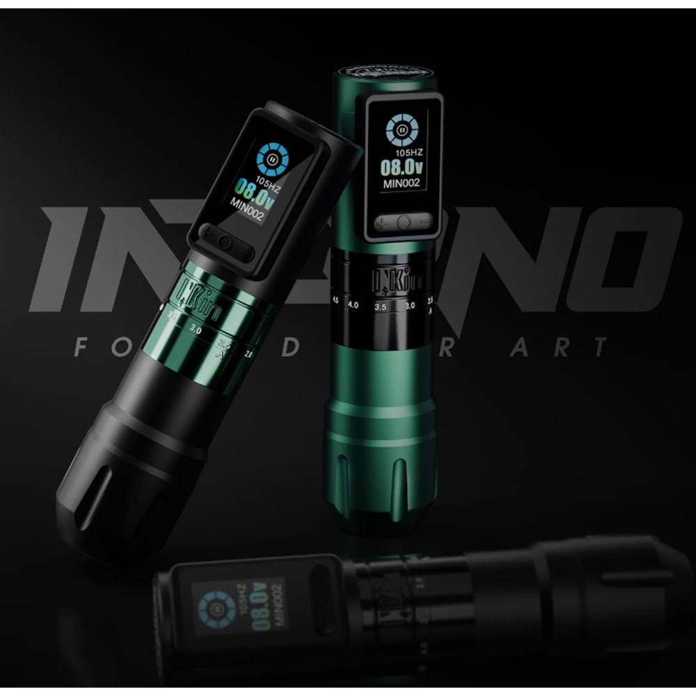 INKIN INFERNO 2.0-4.5 STROKE 2 GRIPS MATTE BLACK-GREEN RING 1 PİL