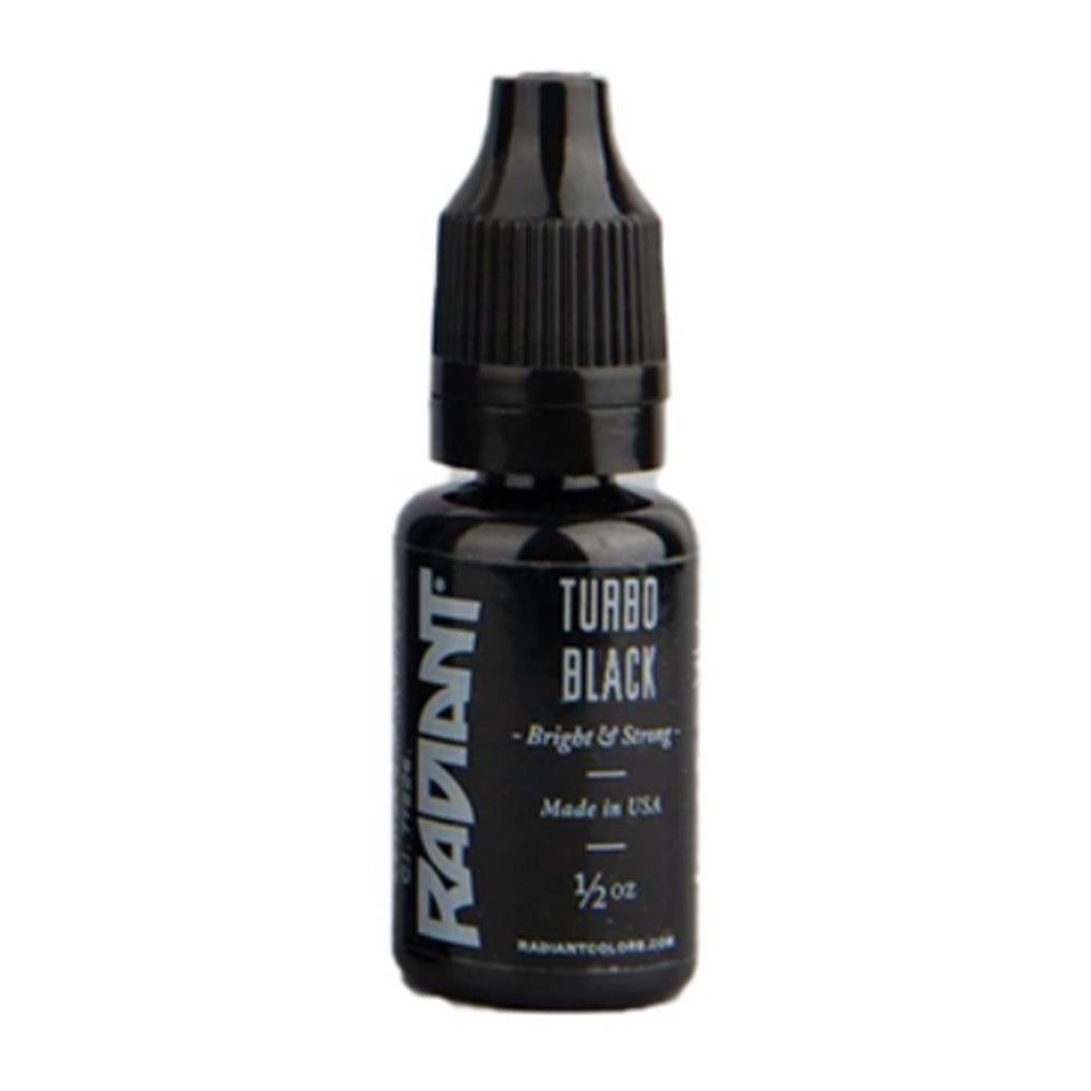 Radiant Turbo Black 1/2 OZ (15ml.) Dövme Boyası
