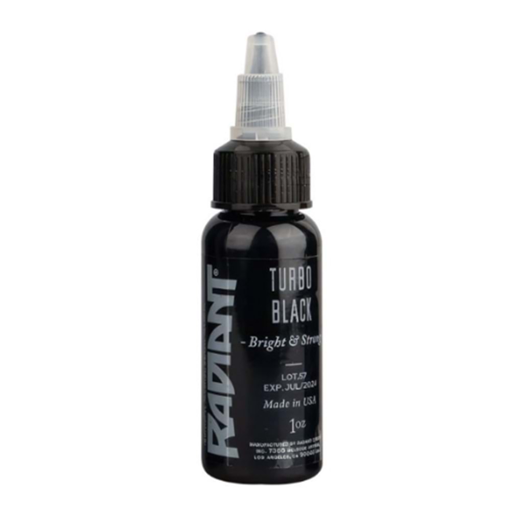 Radiant Turbo Black 1 OZ (30ml.) Dövme Boyası