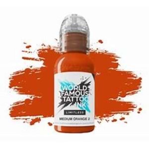 WORLD FAMOUS TATTOO INK LIMITLESS MEDIUM ORANGE 1 oz