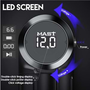 MAST FLIP PRO 2.6-4.0 STROKE BLACK