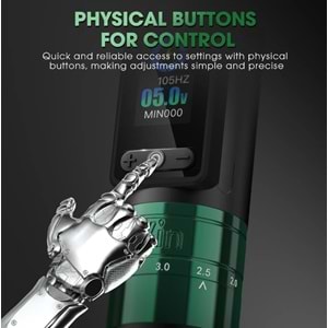 INKIN INFERNO 2.0-4.5 STROKE 2 GRIPS MATTE BLACK-GREEN RING 1 PİL