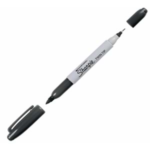 SHARPIE SİYAH ÇİFT UÇLU ÇİZİM KALEMİ