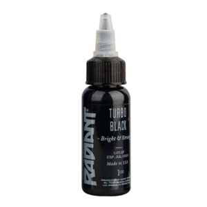 Radiant Turbo Black 1 OZ (30ml.) Dövme Boyası