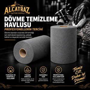 ALCATRAZ Dövme Temizleme Havlusu - Gri