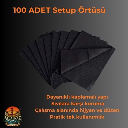 SET UP ÖRTÜSÜ SİYAHx100