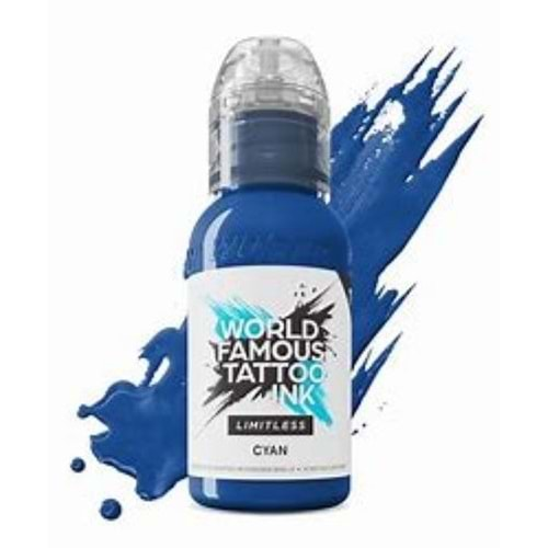 WORLD FAMOUS TATTOO INK LIMITLESS CYAN 1 oz