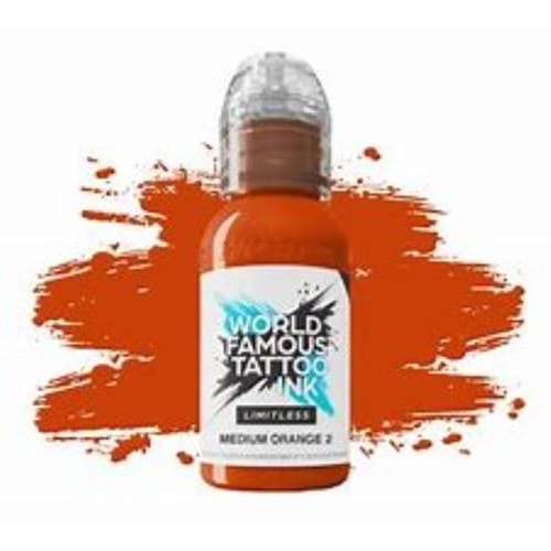 WORLD FAMOUS TATTOO INK LIMITLESS MEDIUM ORANGE 1 oz