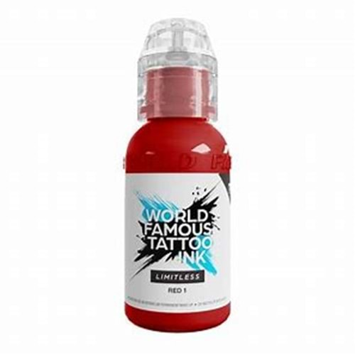 WORLD FAMOUS TATTOO INK LIMITLESS FIRE RED 1 oz