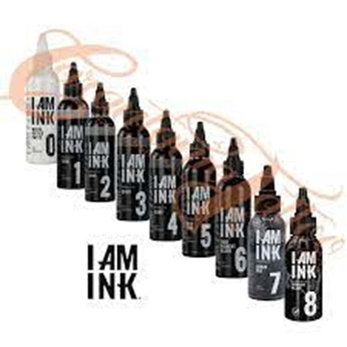 I AM INK SET BEYAZ VE SIYAH NO 0-8 9 X 50 ML