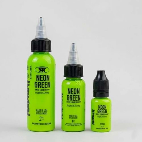 RADIANT NEON GREEN 1 OZ (30ml) Dövme Boyası