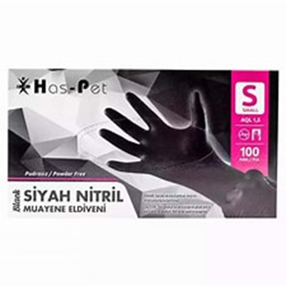 HASPET NITRIL SMALL SIYAH DÖVME ELDIVENI