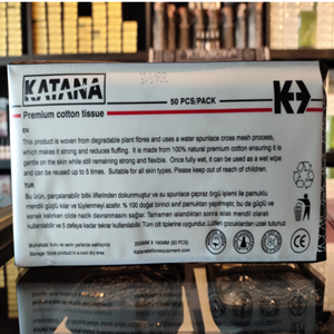 KATANA Premium %100 Doğal Pamuk Dövme Temizleme Bezi