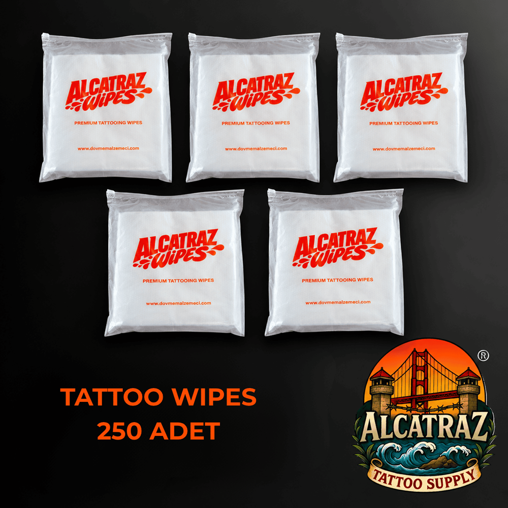 5Lİ ALCATRAZ WIPES Tattoo Wipes Dövme Temizleme Bezi